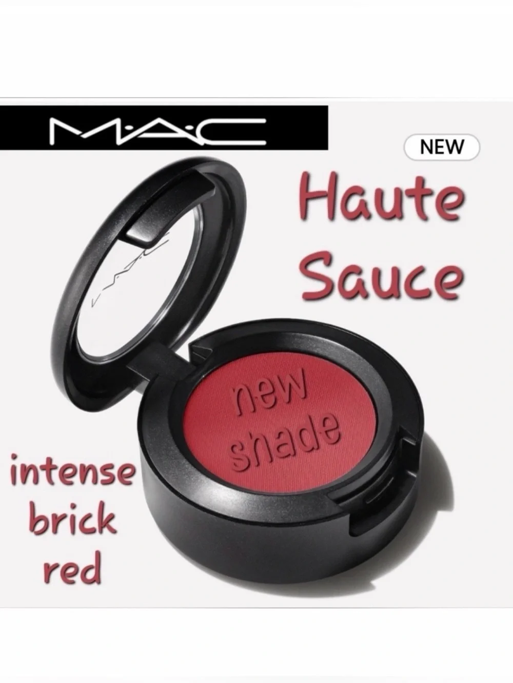 Mac Cosmetics Matte Eyeshadow Haute Sauce Brick Red Brand New in Box